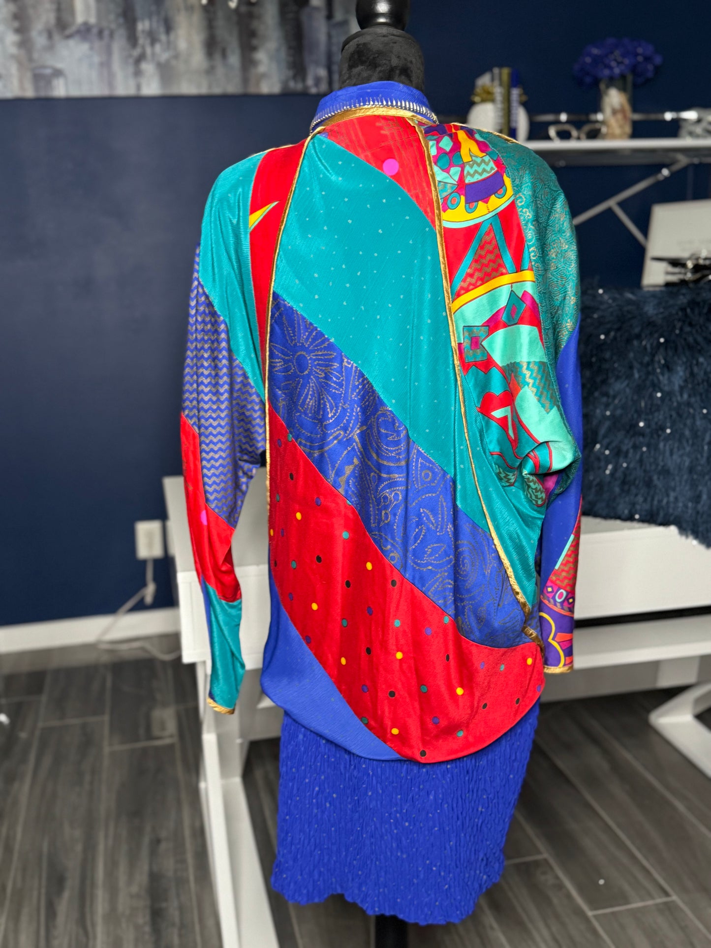 Vintage 1980s Jeanne Marc Teapot Dress Tunic ( Size 16/18)
