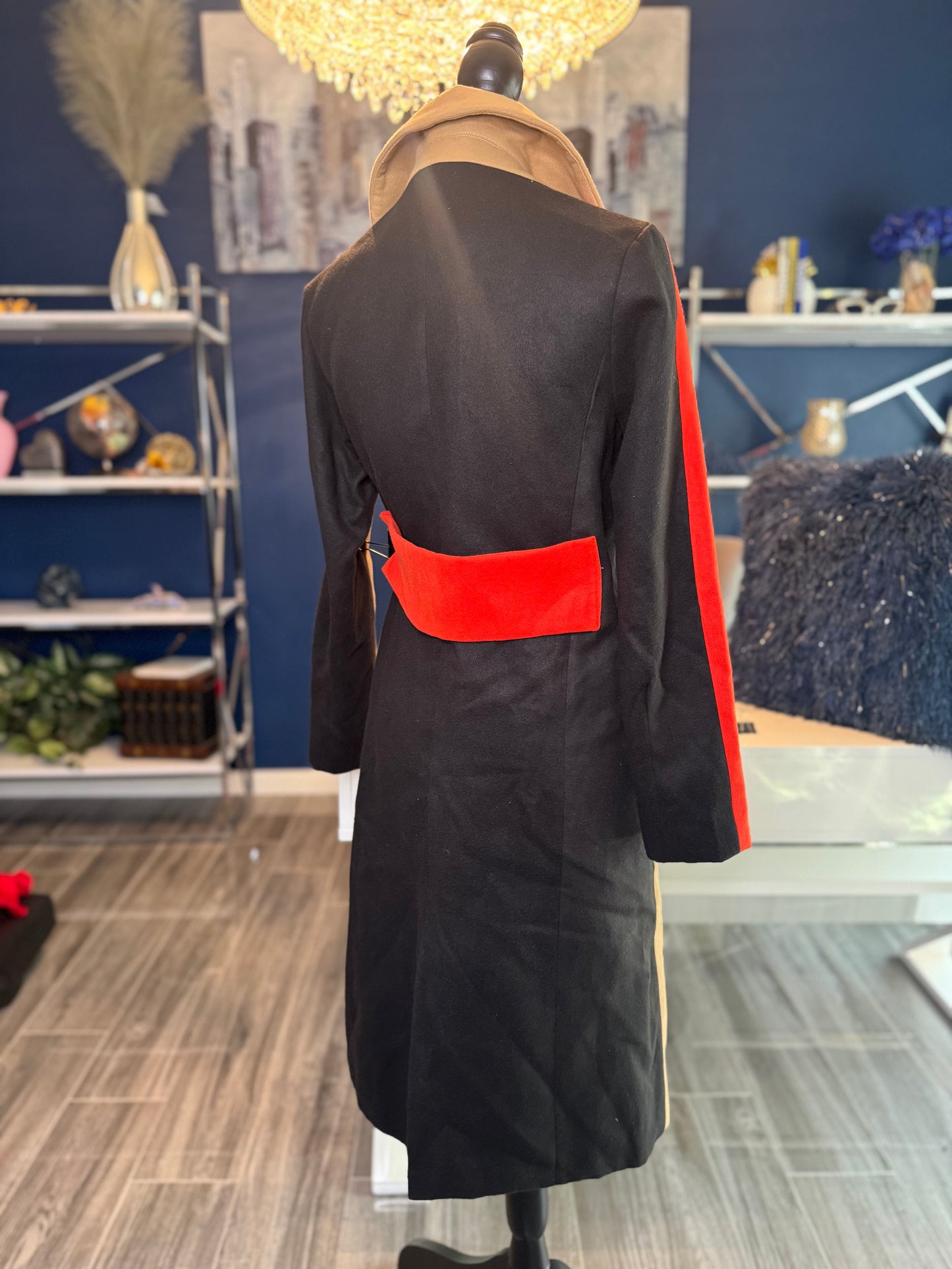 Colorblock Trench Coat (Size Small) Pit to Pit 18