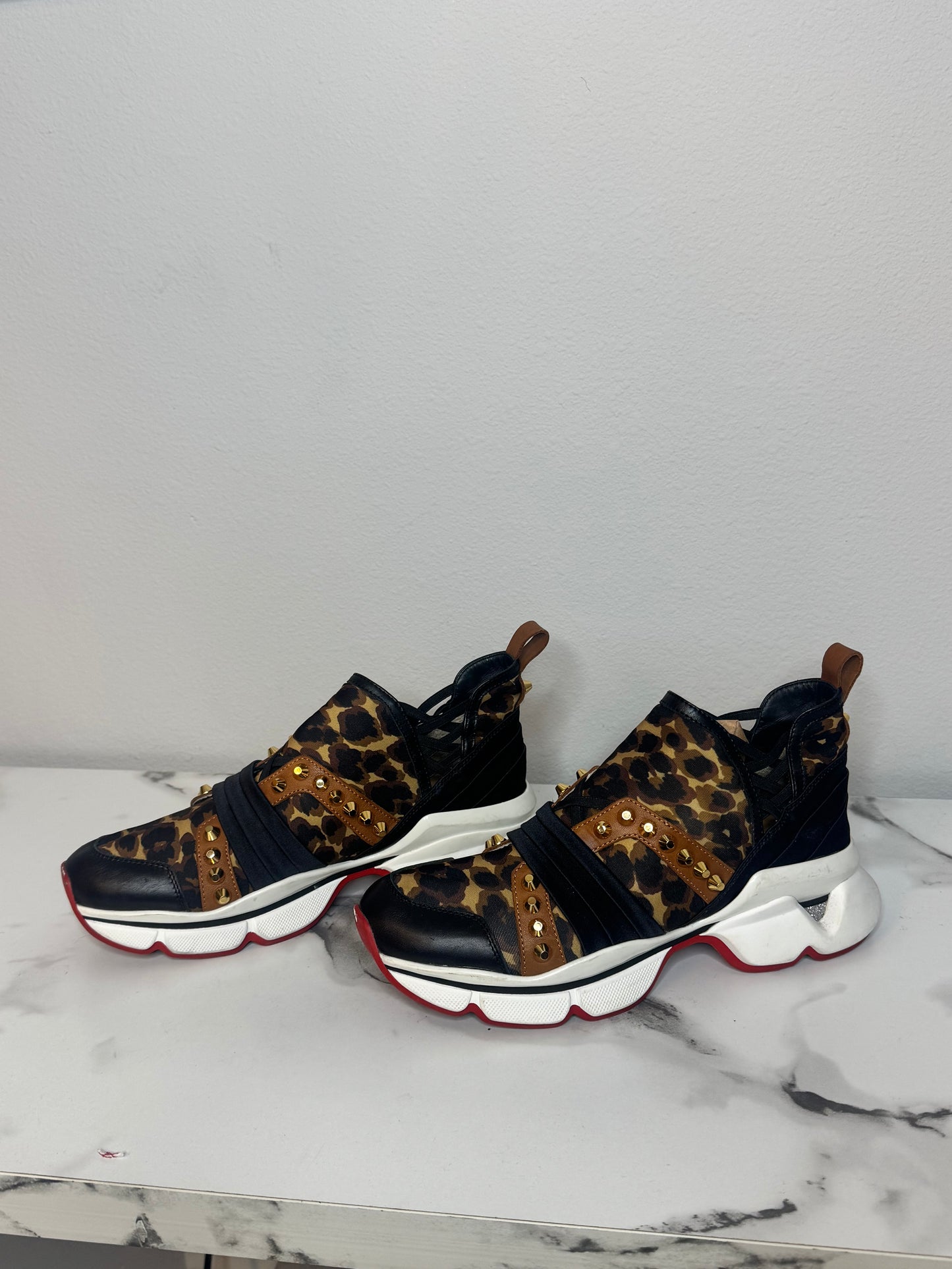 Christian Louboutin 123 Run Leopard Sneakers (Size 8.5)