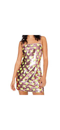 4.28.24 NWT Nasty Gal Neon Heart Sequin Dress (Size 12)