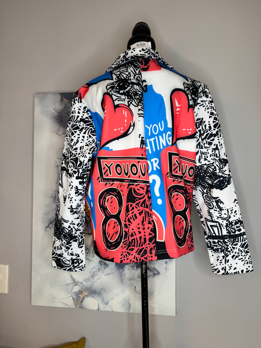 Graffiti Statement Moto Jacket
Size Large