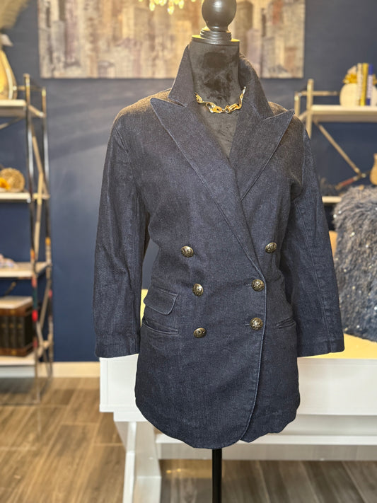 Ralph Lauren Jeans Denim Double Breasted Blazer (Size 1X)