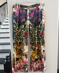 New with Tags A Rare Bird Leopard Garden Pants Size XL with stretch (Retail $130)