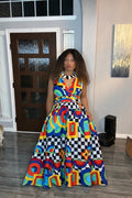 6.13.26 New Multi Check Palazzo jumpsuit (One size fits most up to 1X )