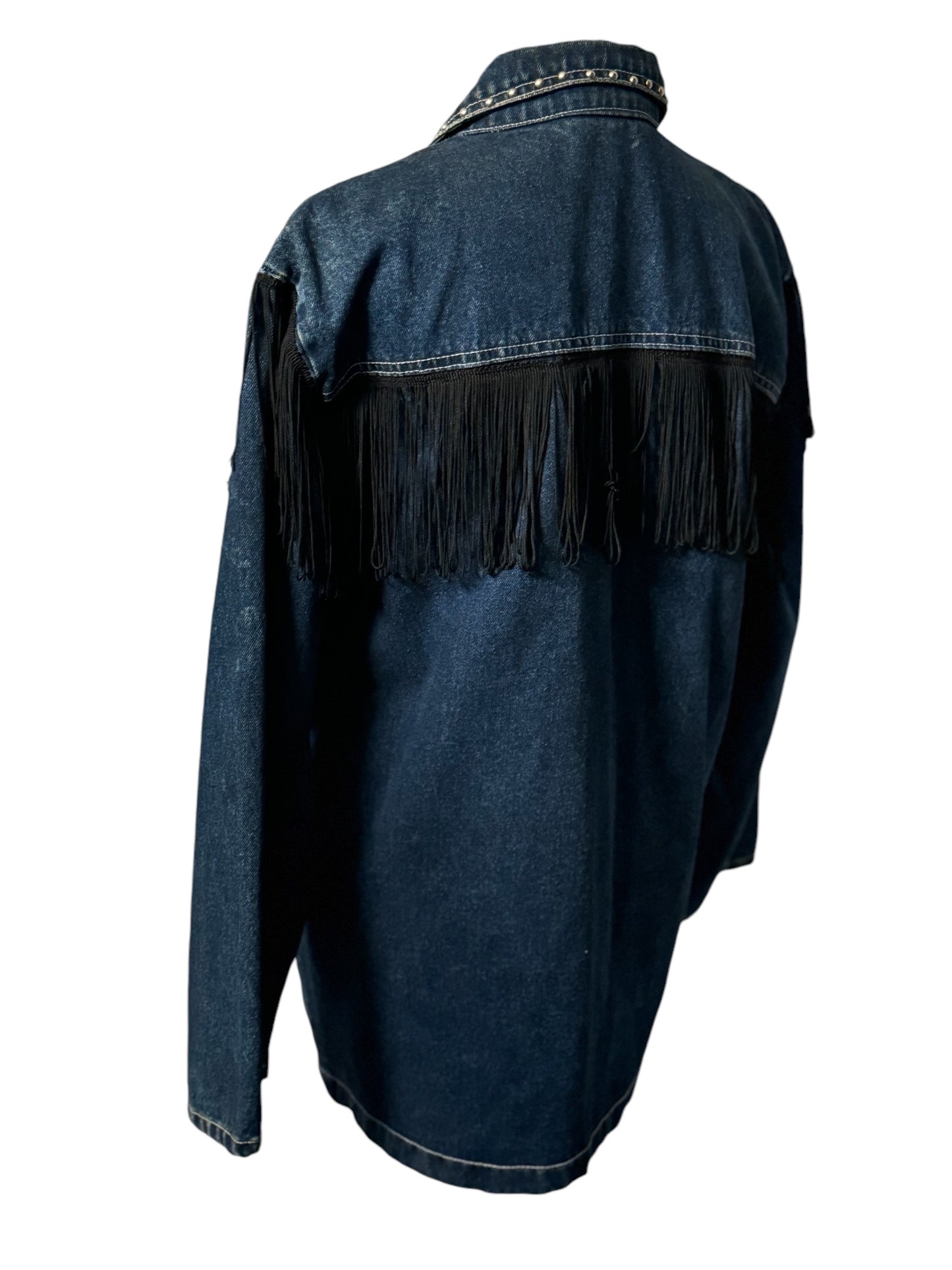 Next Move Denim Fringe Jacket Western (fits XL)