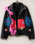 8.23.26 New  Pop Art Couture Denim Jacket (Size Large)