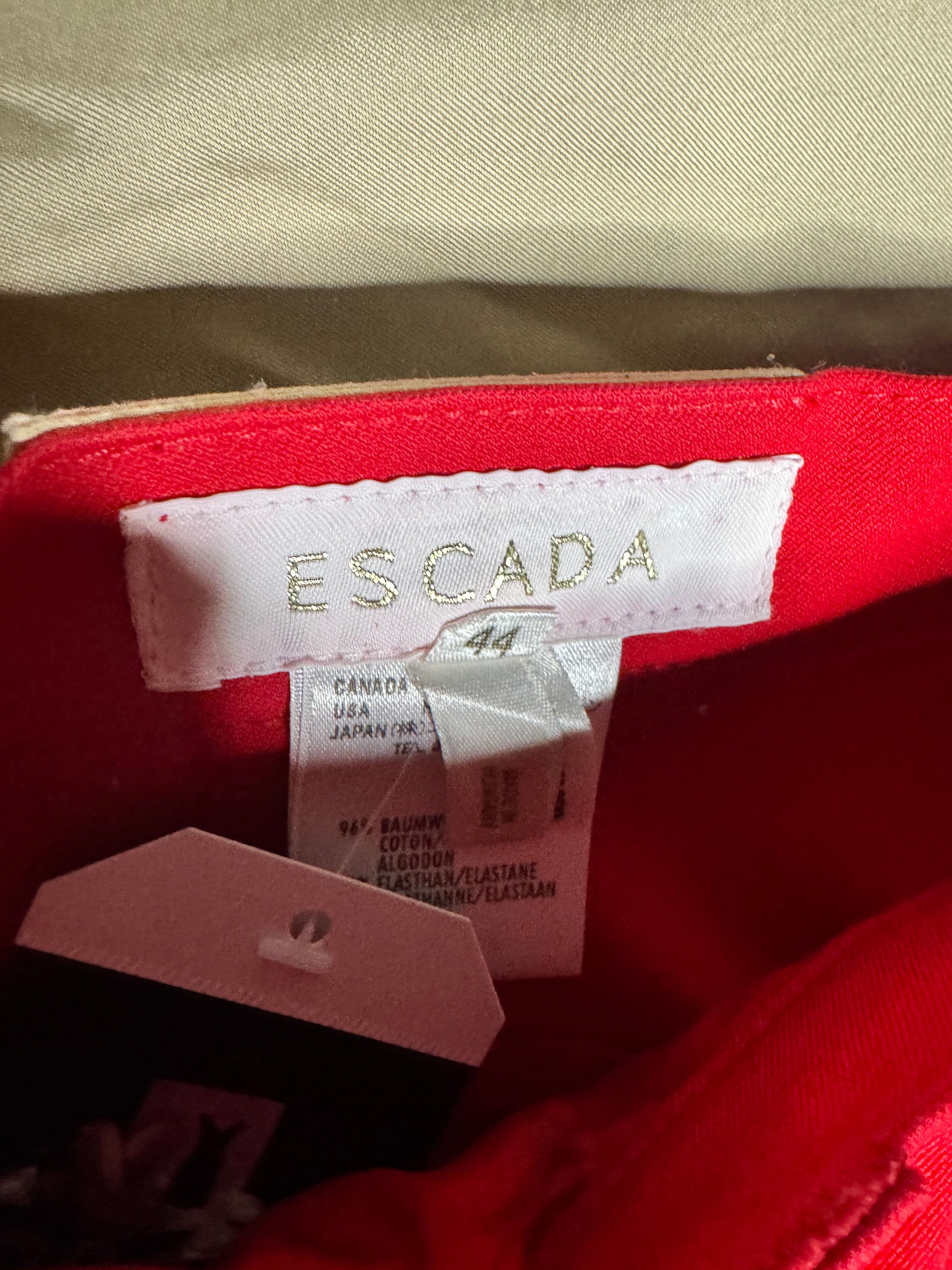 Escada Wide Leg Red (Size 44 fits a Large/ has stretch)