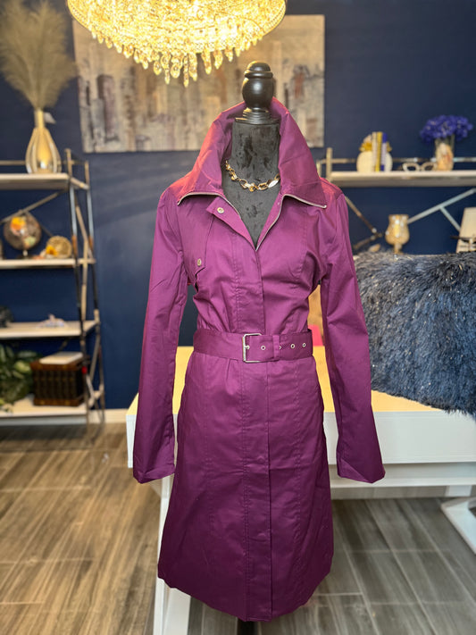 10.5.25 NEW with Tags Just Fab Plum Trench ( Tagged XXL fits XL )