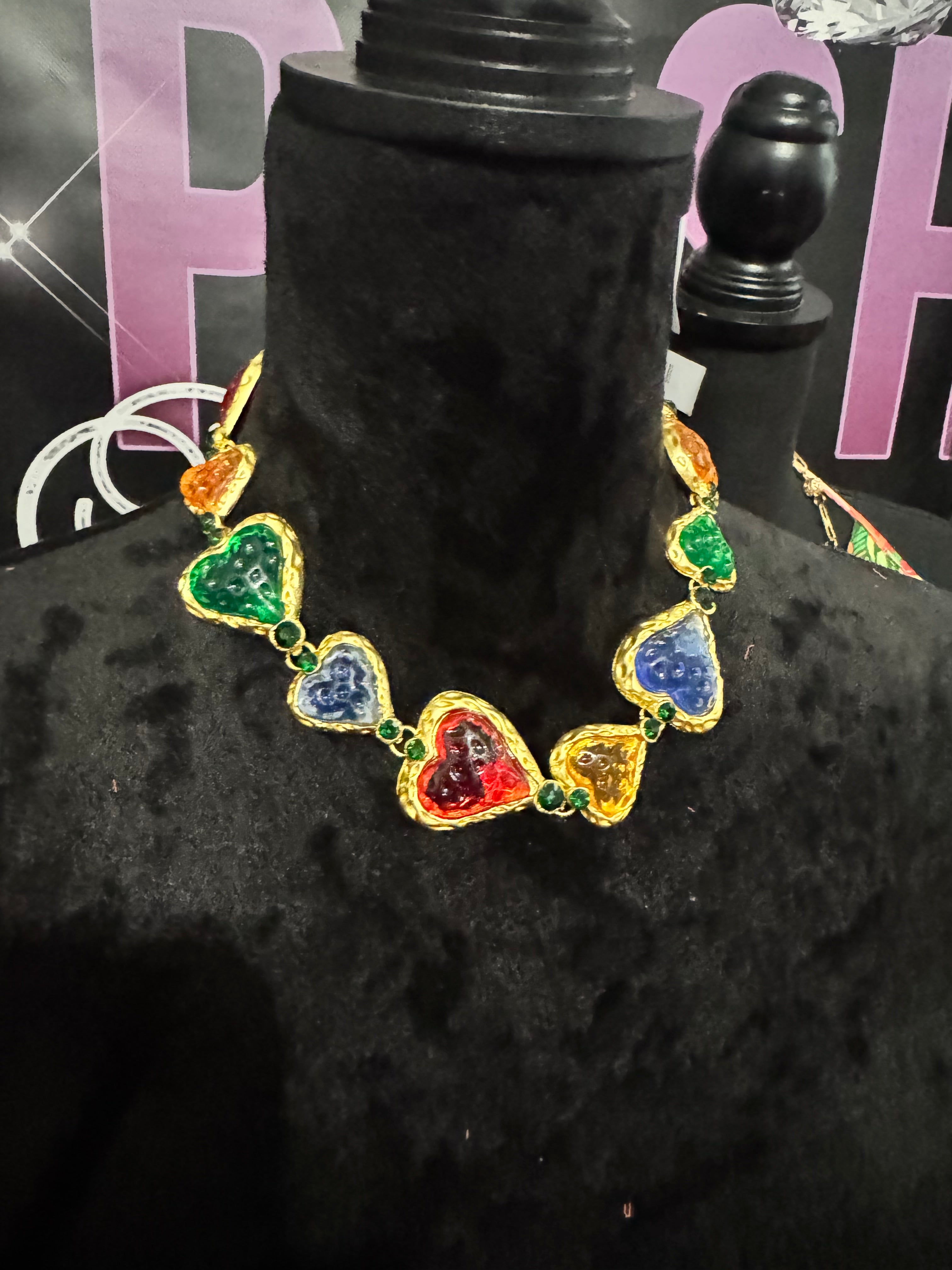 6.19.26 Textured Heart Multi Necklace