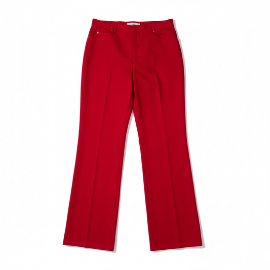 Escada Wide Leg Red (Size 44 fits a Large/ has stretch)